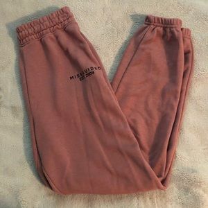 Women’s Missguided Dusty Rose Sweatpants/Joggers